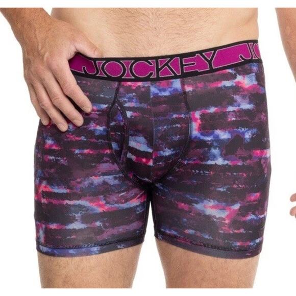 Jockey Men's Small Underwear Active Microfiber 5" Boxer Briefs 3 Pack Gray Black - Picture 2 of 7